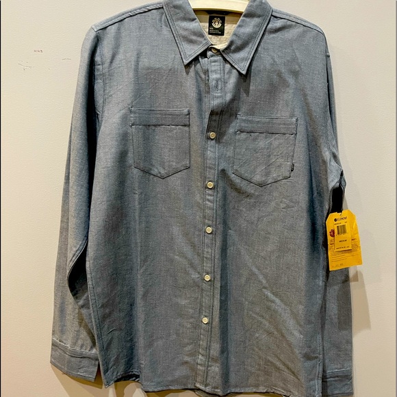 Element Other - COPY - Element, Medium Denim Shirt. NWT. Slim Fit.